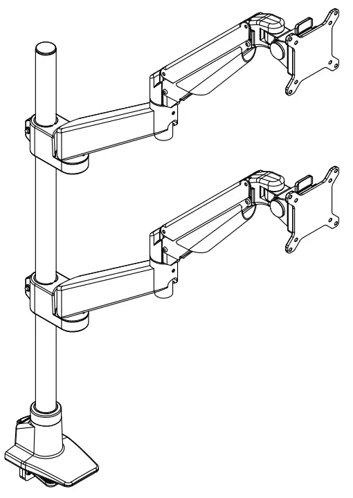 MULTIBRACKETS 4288 M VESA Gas Lift Arm Basic Dual Stacked Pole -