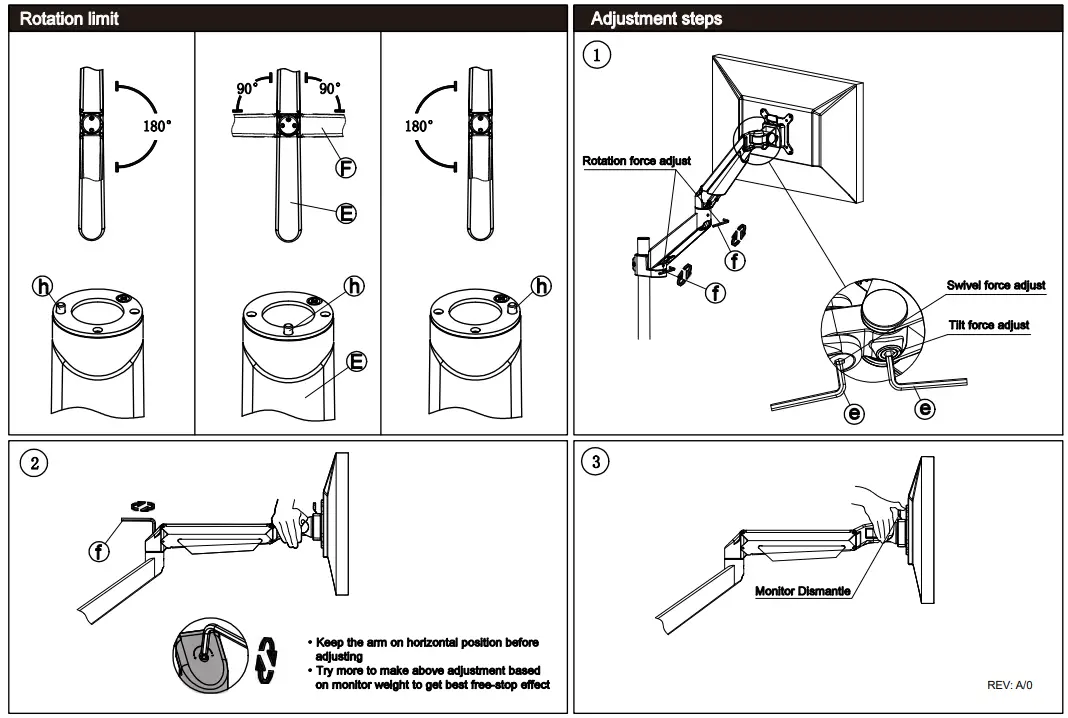 MULTIBRACKETS 4288 M VESA Gas Lift Arm Basic Dual Stacked Pole - 10