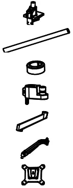MULTIBRACKETS 4288 M VESA Gas Lift Arm Basic Dual Stacked Pole - 4