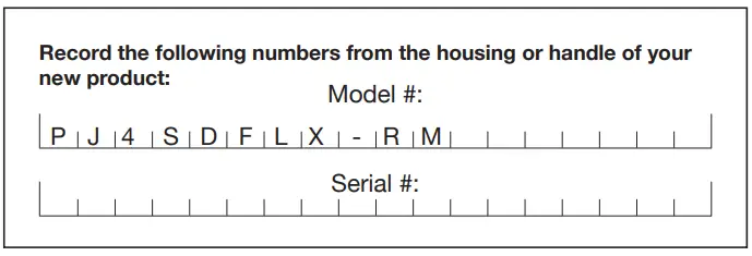 Model + Serial Numbers 