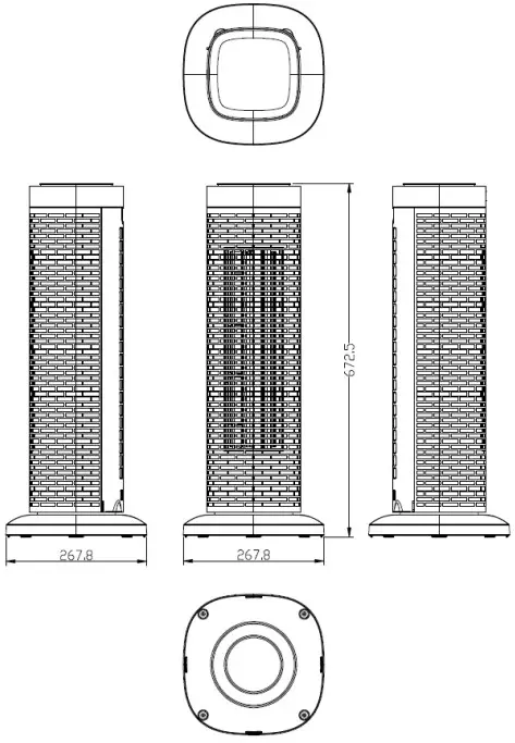 omega altise OTD71W Tower Fan and Fan Heater - FIGURE 1