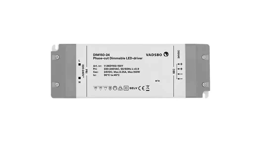 Vadsbo Dim50-12 Dimbart Drivdon Installation Guide