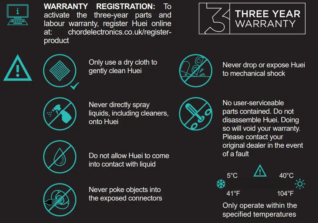 Huei Phono stage User Manual - Care instructions