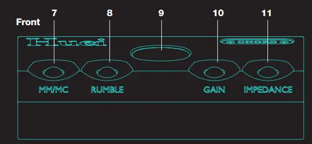 Huei Phono stage User Manual - Front Overview