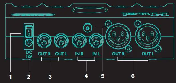 Huei Phono stage User Manual - Rear Overview