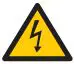 LED s light 230099 Floodlight Installation Guide - Caution risk of electric shock icon