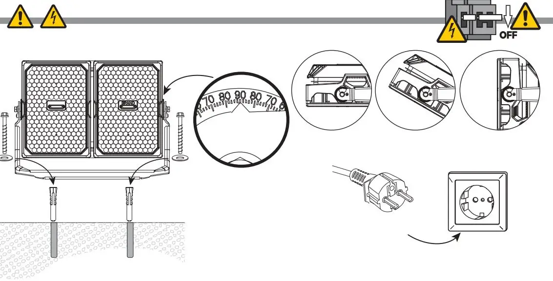 LED s light 230099 Floodlight Installation Guide - Installation