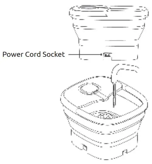 DREAVER MZD-03 Foot SPA Massager User Manual - CONNECT THE POWER CORD