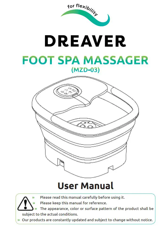 DREAVER MZD-03 Foot SPA Massager User Manual