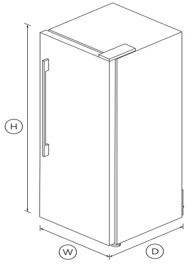 FISHER PAYKEL E450RXFD2 Freestanding Refrigerator - Figure