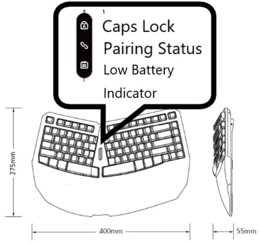 perixx Periboard 613 Wireless Mini Keyboard - fig