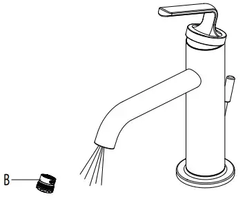 Kraus KBF-1221 Ramus Single Handle Basin Faucet -Flush faucet