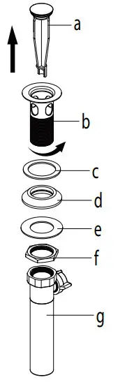 Kraus KBF-1221 Ramus Single Handle Basin Faucet -nstalling the drain
