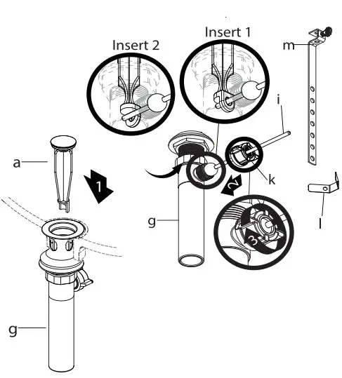 Kraus KBF-1221 Ramus Single Handle Basin Faucet - the drain