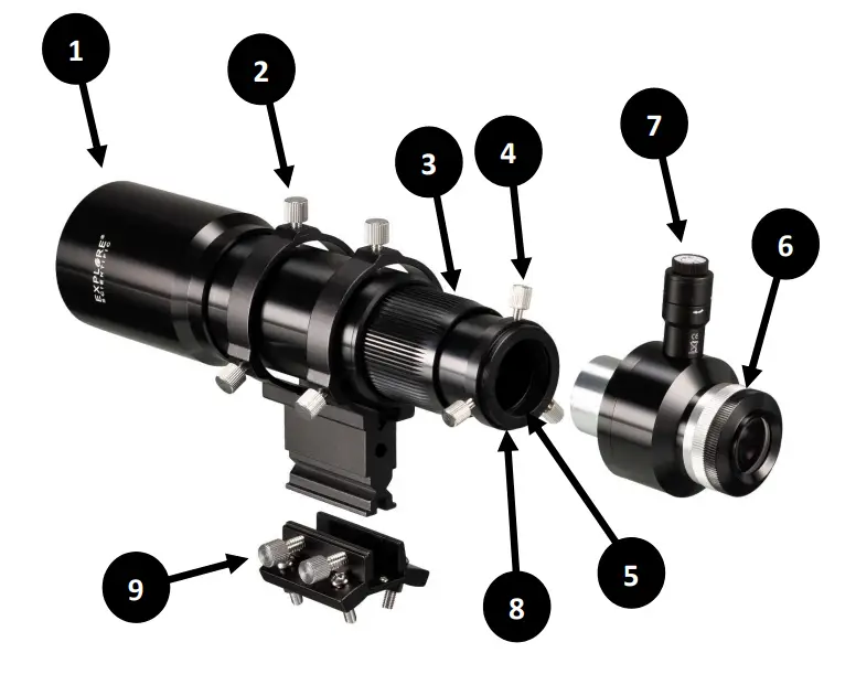 EXPLORE Finder and Guiding Telescope - HOW TO USE