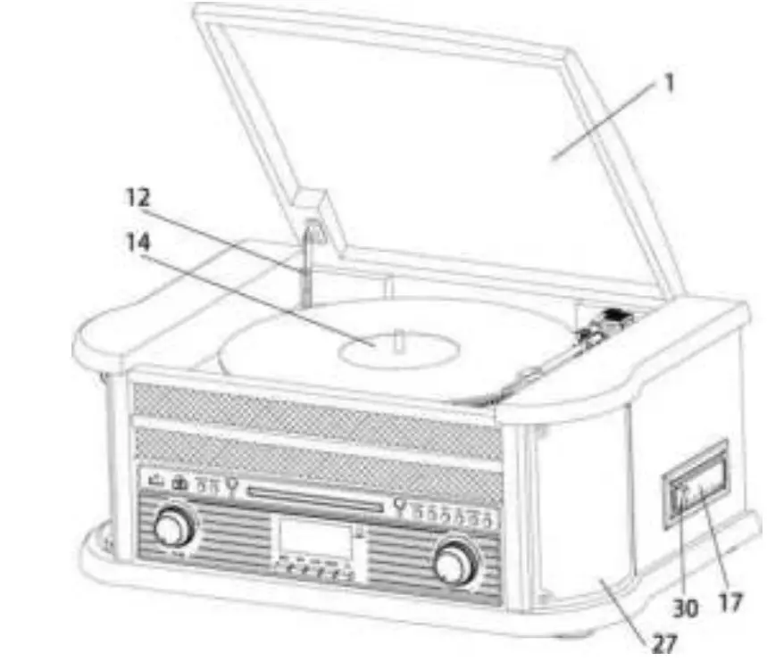 Lenco TCD-2570 Wooden Turntable with FM-DAB+ Radio 02