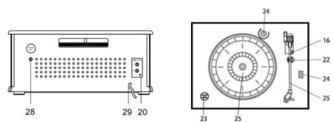 Lenco TCD-2570 Wooden Turntable with FM-DAB+ Radio 04