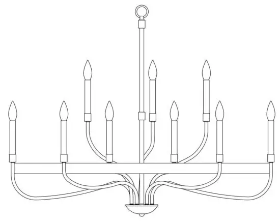 MAXIM LIGHTING 14449 Franklin 9 Light Chandelier