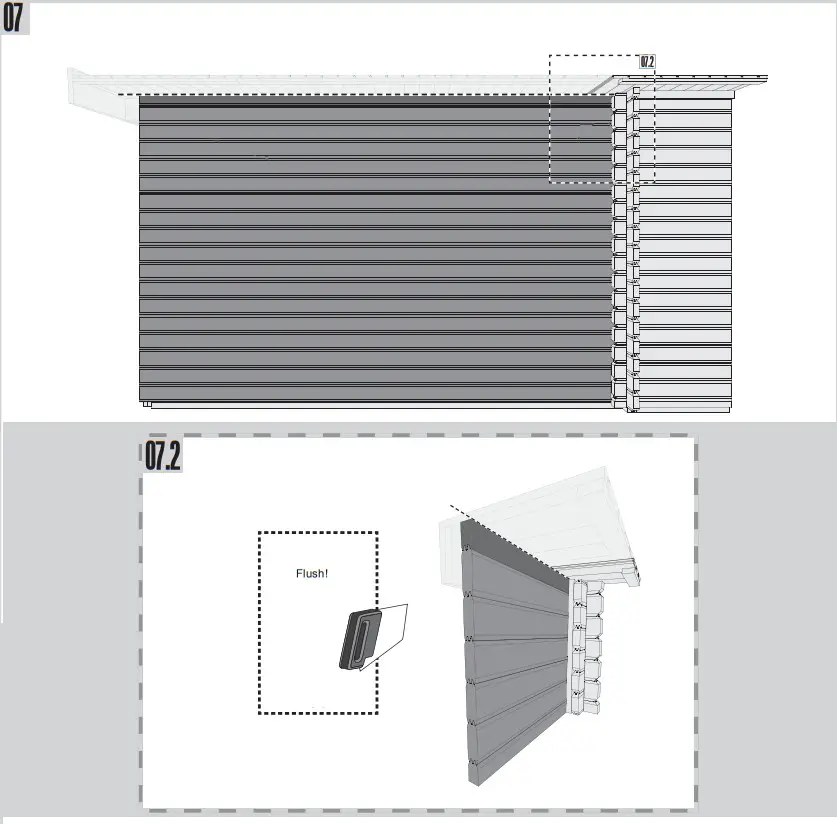 HORNBACH 7798 Garden shed Karibu Tossens 3 297 x 297 cm grey - Figure 12