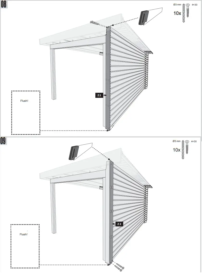 HORNBACH 7798 Garden shed Karibu Tossens 3 297 x 297 cm grey - Figure 13