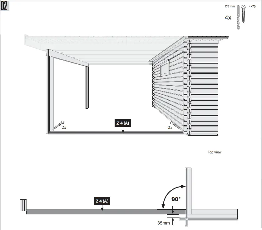 HORNBACH 7798 Garden shed Karibu Tossens 3 297 x 297 cm grey - Figure 8