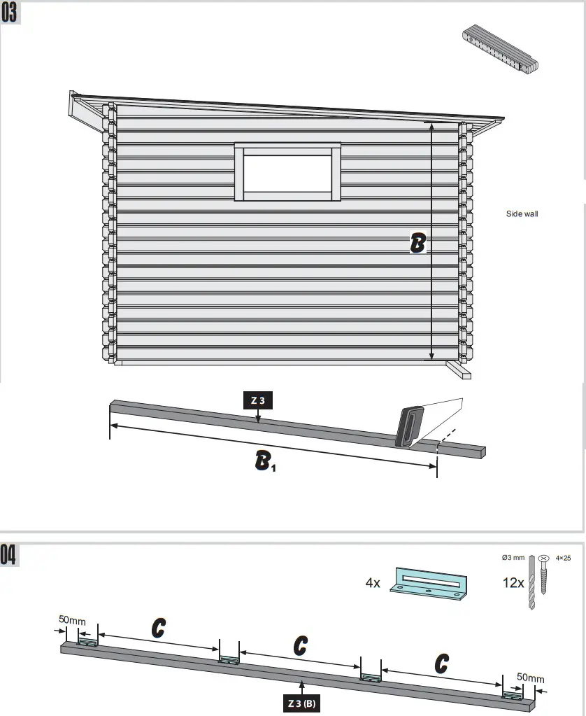 HORNBACH 7798 Garden shed Karibu Tossens 3 297 x 297 cm grey - Figure 9