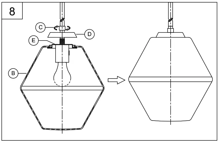 PROGRESS LIGHTING P500409 Copeland Brushed Gold Mid-century Etched Glass Geometric Led - 10