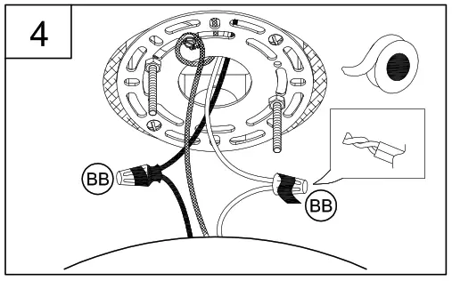 PROGRESS LIGHTING P500409 Copeland Brushed Gold Mid-century Etched Glass Geometric Led - 6