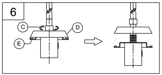 PROGRESS LIGHTING P500409 Copeland Brushed Gold Mid-century Etched Glass Geometric Led - 8