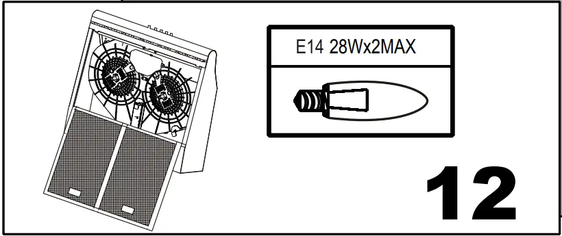 eurotech ED-RHW60BK 60cm Wall Canopy Rangehood - fig 13