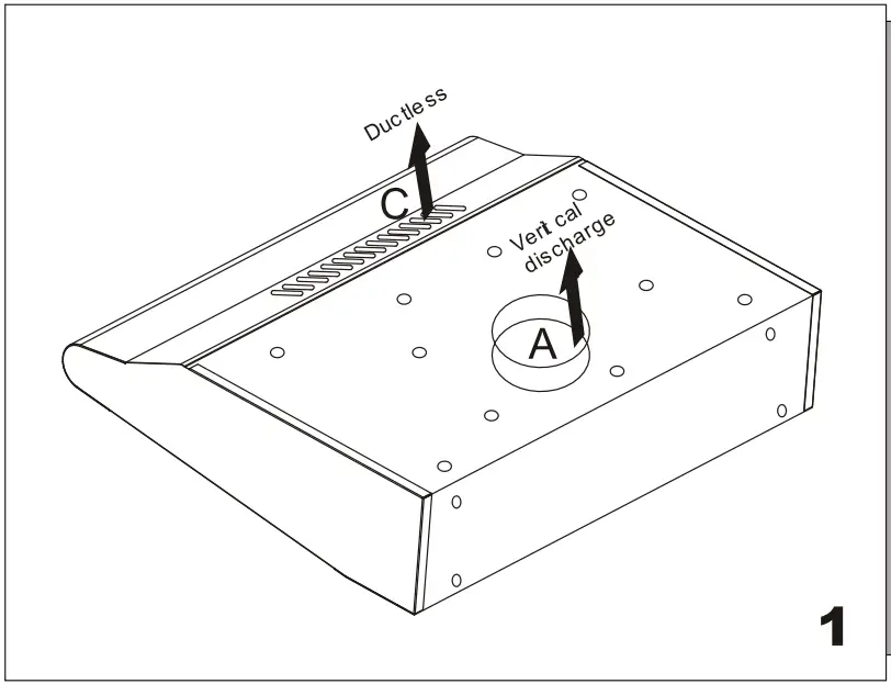 eurotech ED-RHW60BK 60cm Wall Canopy Rangehood - fig 2