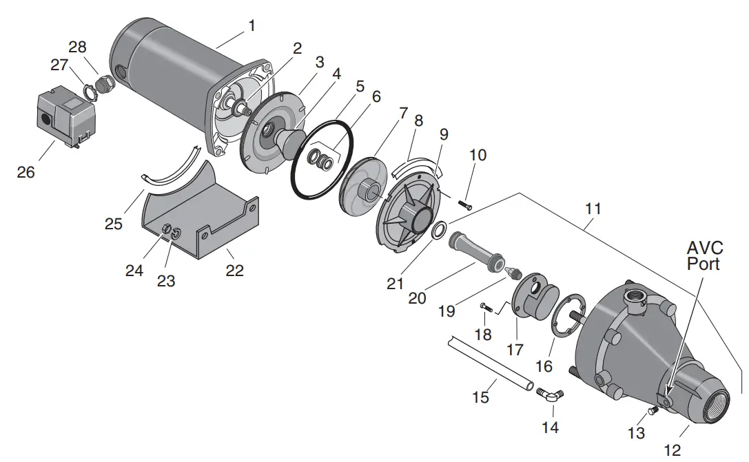 PENTAIR 5PNP15H Shallow Well Water System-fig17