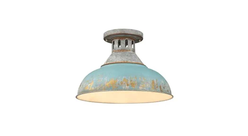 Golden Lighting 0865-fm Agv-teal Kinsley 2 Light 14 Inch Wide Semi Flush Ceiling Fixture Instruction Manual