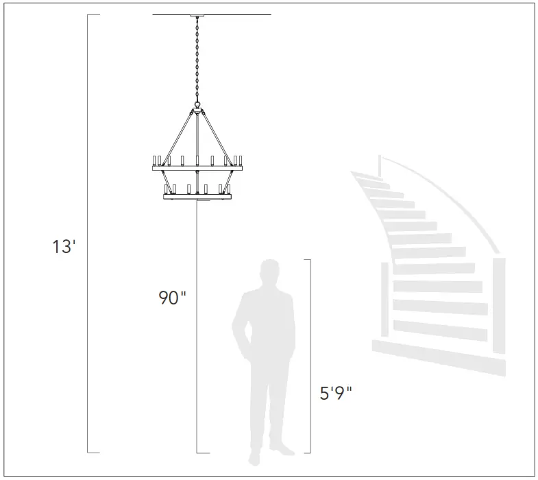 GOLDEN LIGHTING 0865 FM AGV TEAL Kinsley 2 Light 14 Inch Wide Semi Flush Ceiling Fixture - Figure 3