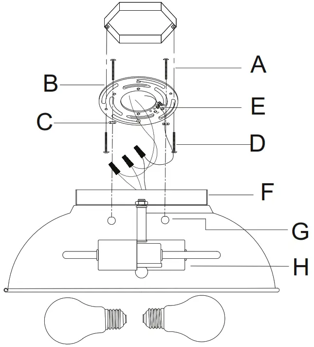 GOLDEN LIGHTING 0865 FM AGV TEAL Kinsley 2 Light 14 Inch Wide Semi Flush Ceiling Fixture - Figure 5