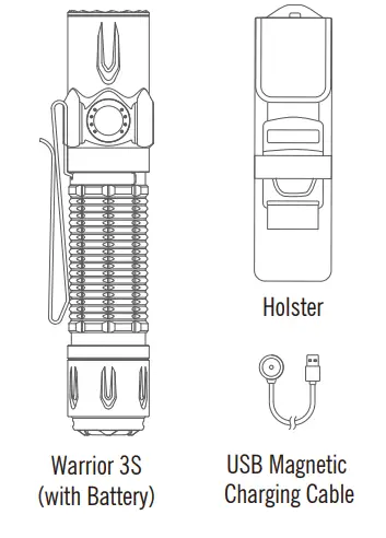OLIGHT-Warrior-3S-Rechargeable-Tactical-Flashlight-FIG-1