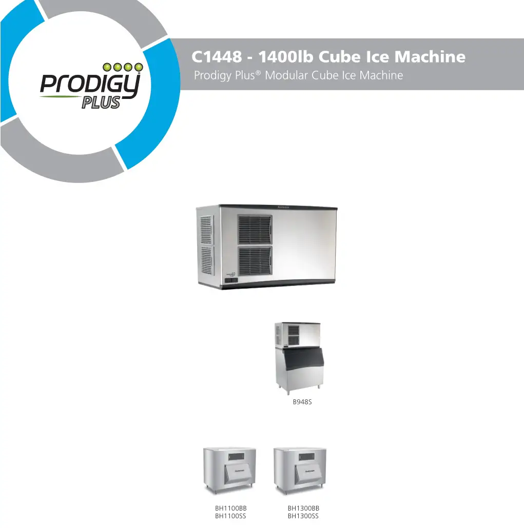 proDIGY PLUS C1448 1400lb Modular Cube Ice Machine Owner's Manual