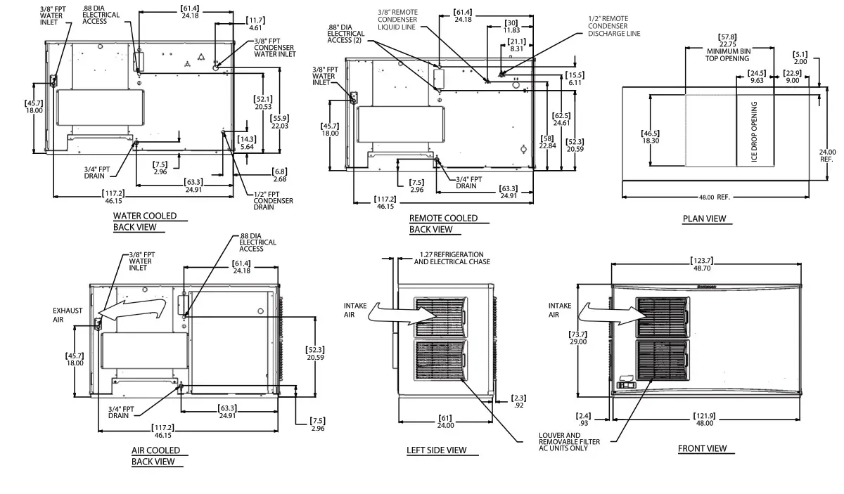 proDIGY PLUS C1448 1400lb Modular Cube Ice Machine - View