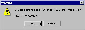 BAR CODE MEDICATION ADMINISTRATION - Warning Message