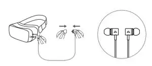 1Mii E100 In-Ear Headphones For VR Headset - Plug1