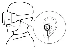 1Mii E100 In-Ear Headphones For VR Headset - Plug2