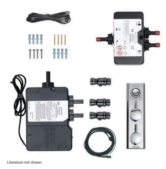 AQUALISA HQD1017 HiQu Digital Concealed Shower with Diverter Installation Guide - Components HP Combi
