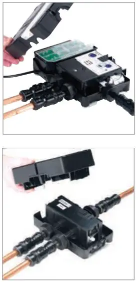 AQUALISA HQD1017 HiQu Digital Concealed Shower with Diverter Installation Guide - Unscrew the single fixing on top of the processor