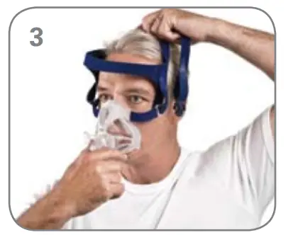 ResMed Prior Fitting Mask - Hold the mask