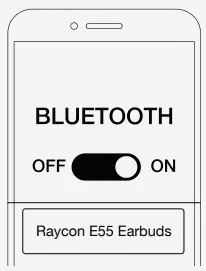 RAYCON The Performer True Wireless Earbuds-Bluetooth is on