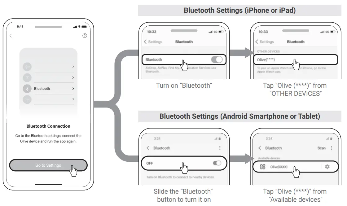 Olive Union Olive Pro 2 in1 Bluetooth Earbuds and Hearing Aid - app 1