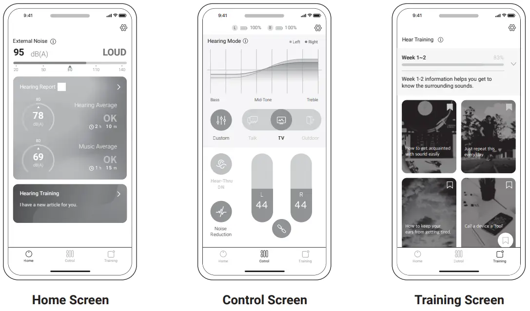 Olive Union Olive Pro 2 in1 Bluetooth Earbuds and Hearing Aid - app