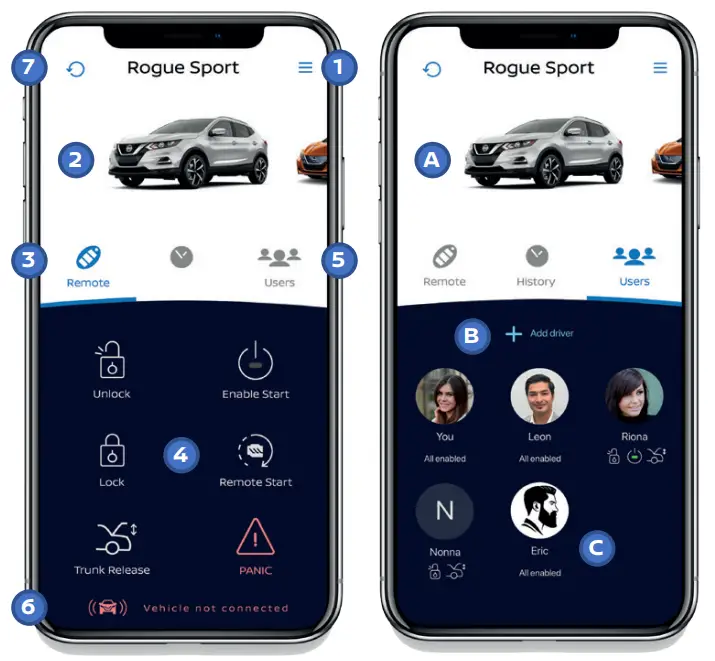 Continental Nissan Virtual Key App - Features Guide