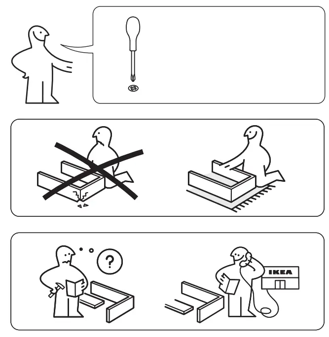 IKEA 302 643 01 OLOV Leg Adjustable Instruction - PARTS