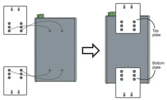 MOXA EDS 516A Series EtherDevice Switch - Wall Mounting